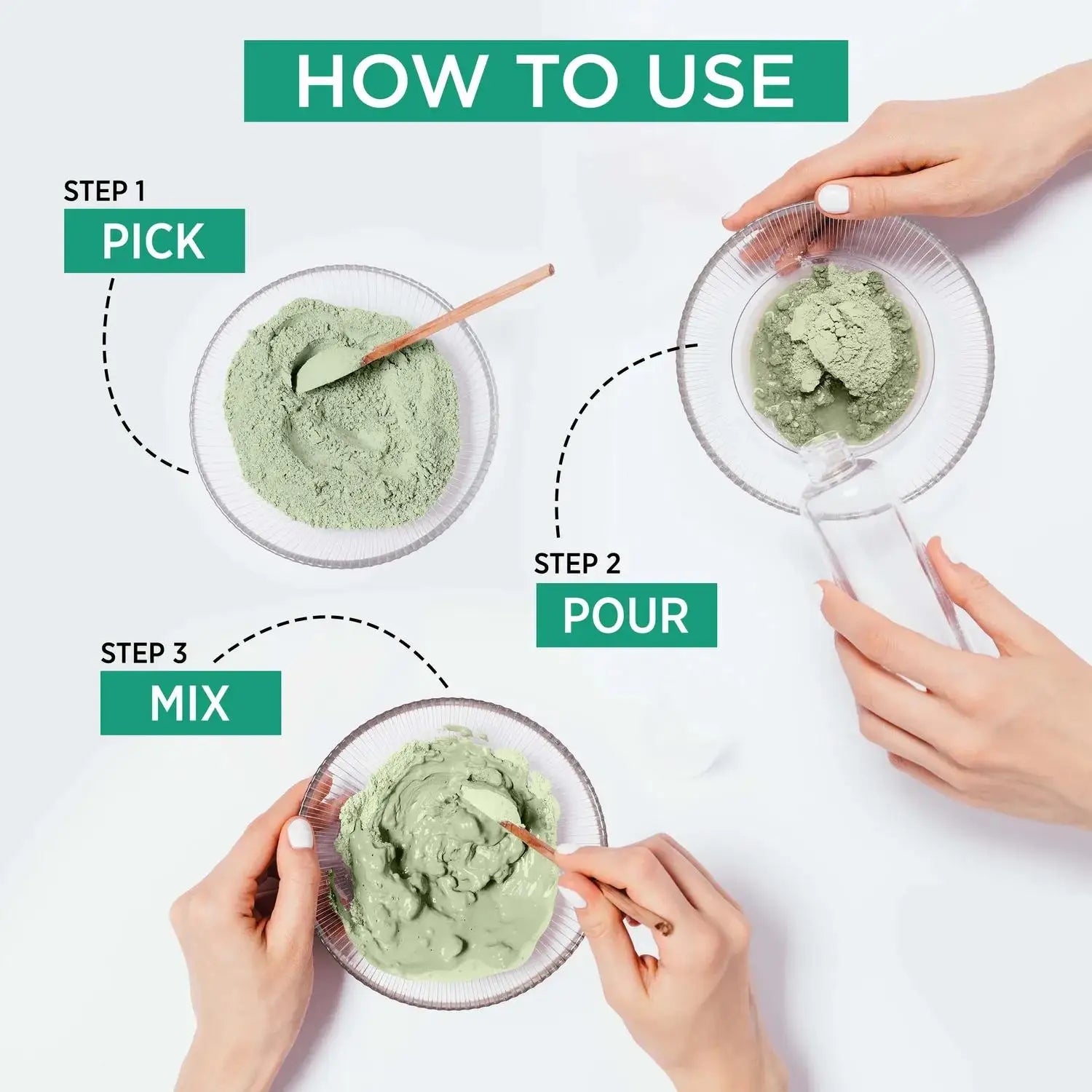 Natural Green Clay Mask Matcha Mud Mask Powder Oil Control Acne Cleansing Pores Tightening Skin Whitening Beauty Skin Care