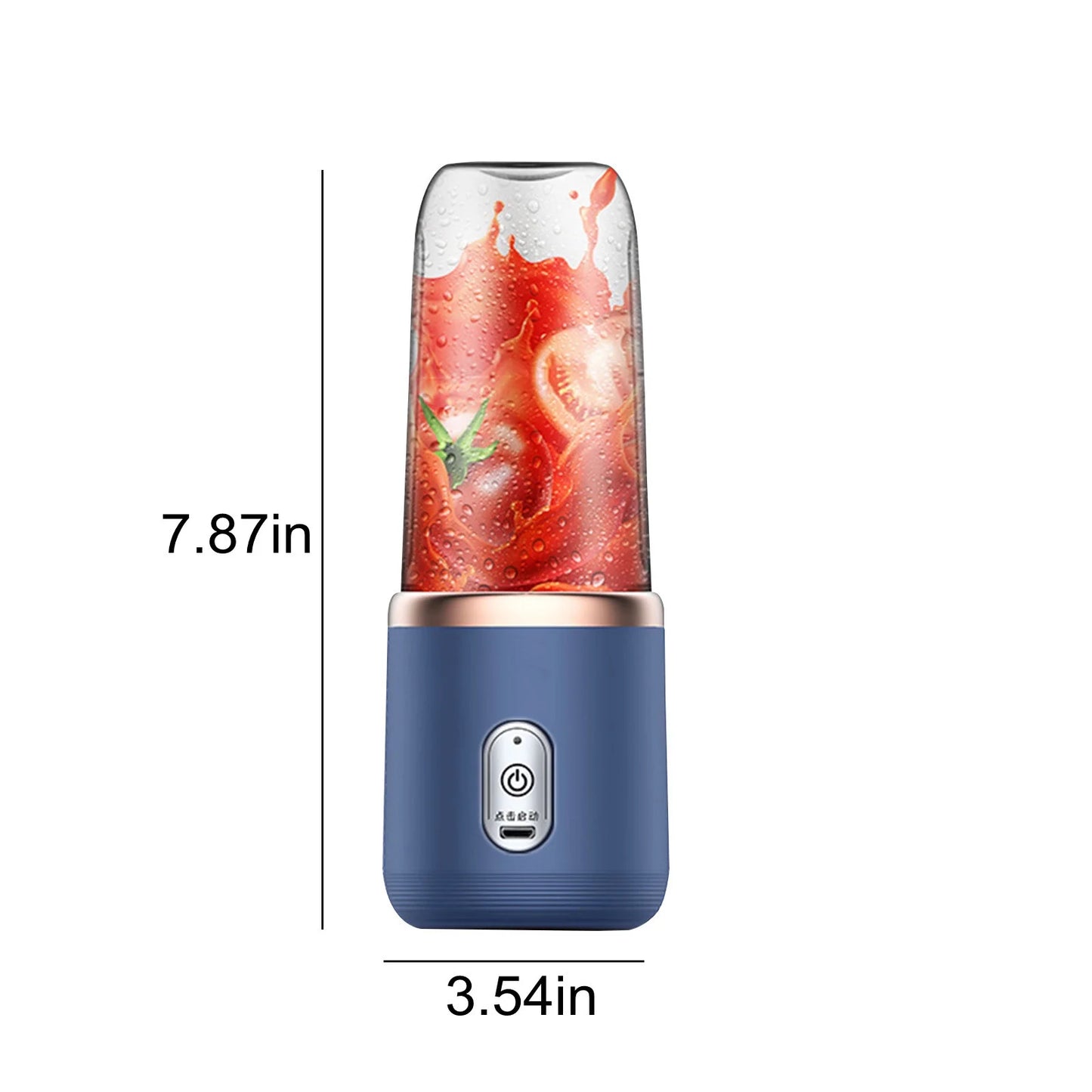 Portable Blenders, Small Blenders Fruit Juicer USB Rechargeable with 6 Blades Blenders for Shakes, Portable Fruit Juicer Blenders Handheld Smooths Blenders for Sports Travel and Outdoors